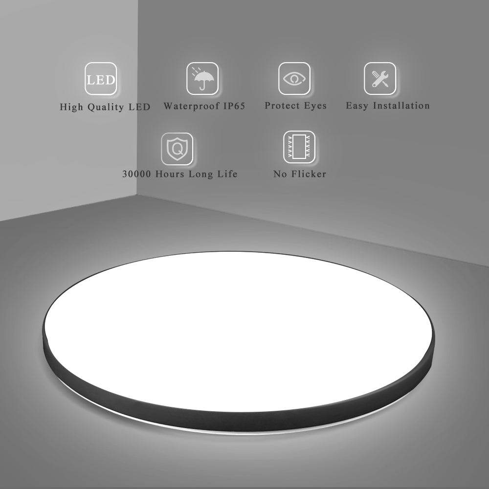 Plafoniera LED SOLIS 37cm 33W Lumina Rece Negru [2]