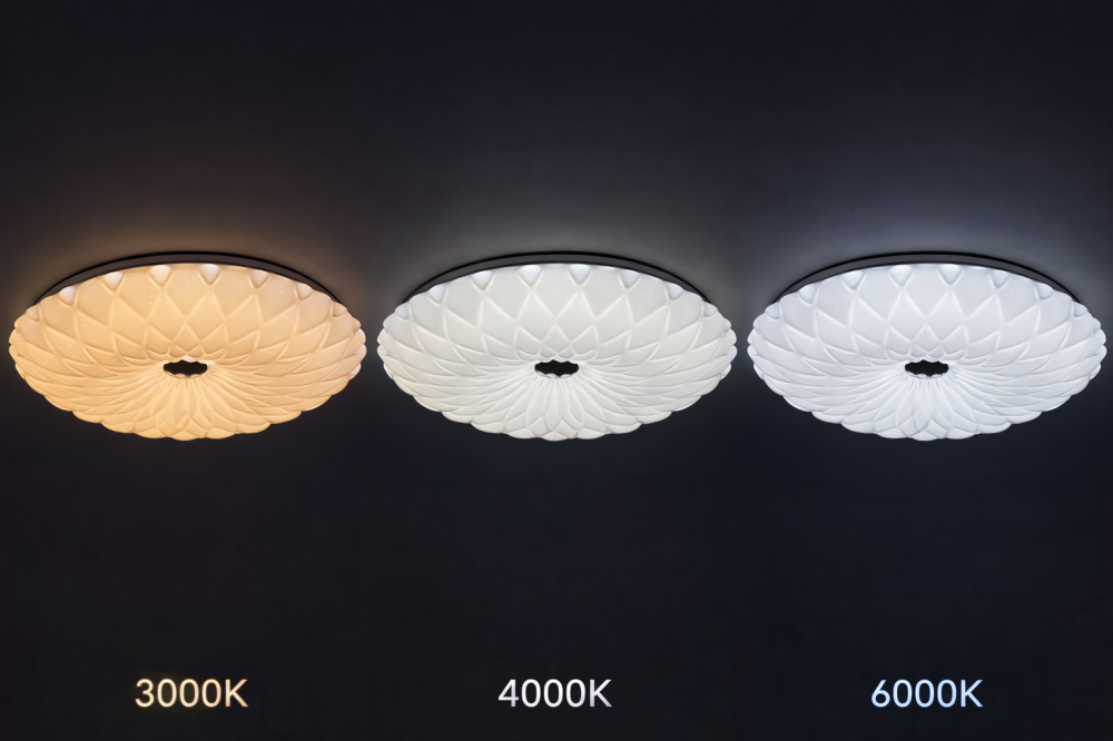 Plafoniera PL154 LED 35 cm, 32W, 3000K / 4000K / 6000K, Alb, Metal si Acril [2]