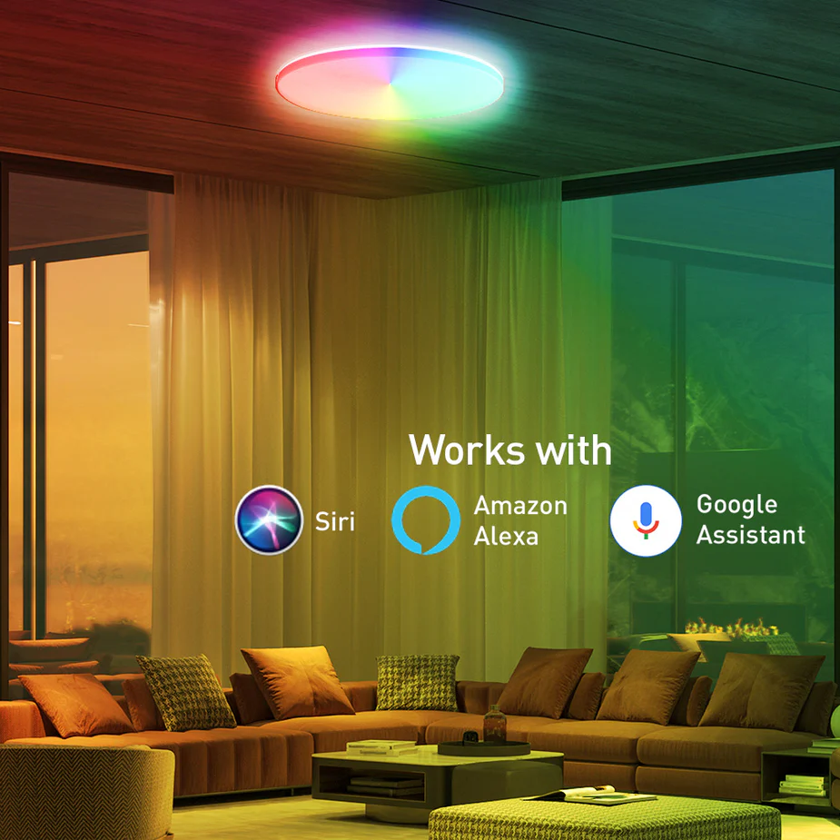 Plafoniera WiFi Tellur Smart, RGB, 24W, Rotunda, Alb, Control din aplicatie [2]