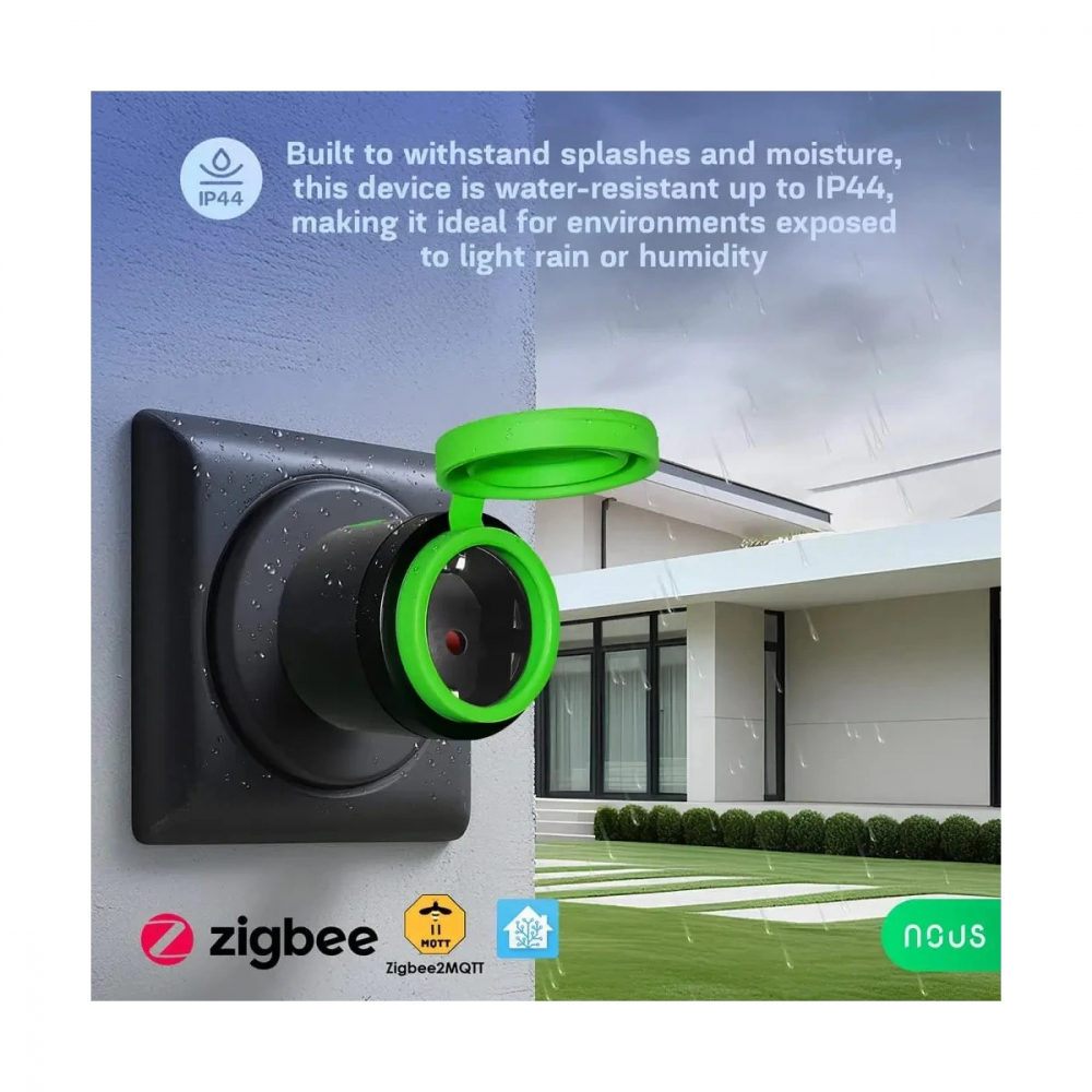 Priza Inteligenta WiFi pentru exterior NOUS A6Z,16A - ZigBee 3.0, Monitorizare energie, IP44 [4]