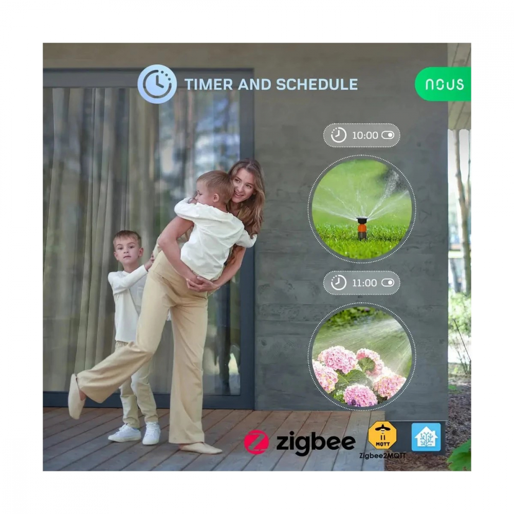 Priza Inteligenta WiFi pentru exterior NOUS A6Z,16A - ZigBee 3.0, Monitorizare energie, IP44 [6]