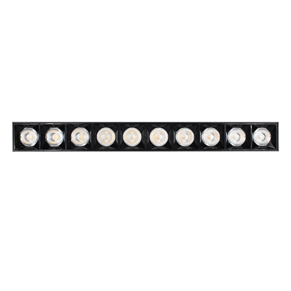 Proiector LED Liniar Aplicat Grila 15W, Lumina Neutra 4000K, 10 surse, 27 x 3.5 x 6.5 cm [3]