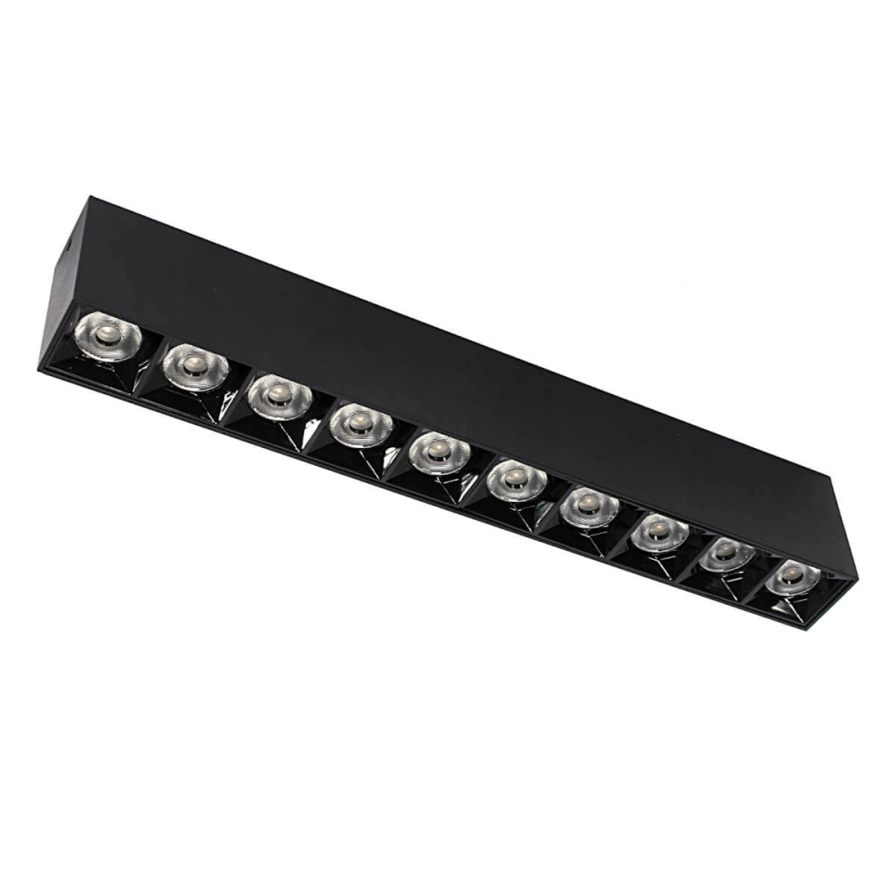 Proiector LED Liniar Aplicat Grila 15W, Lumina Neutra 4000K, 10 surse, 27 x 3.5 x 6.5 cm [2]