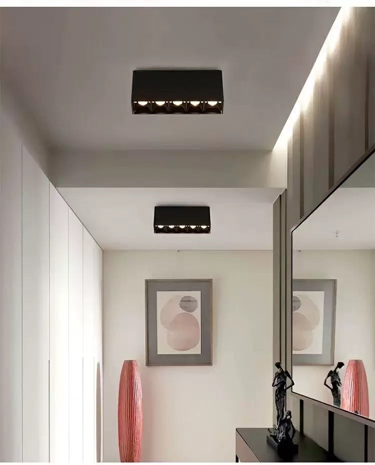 Proiector LED Liniar Aplicat Grila 8W, Lumina Neutra 4000K, 5 surse, 14 x 3.5 x 6.5 cm [2]