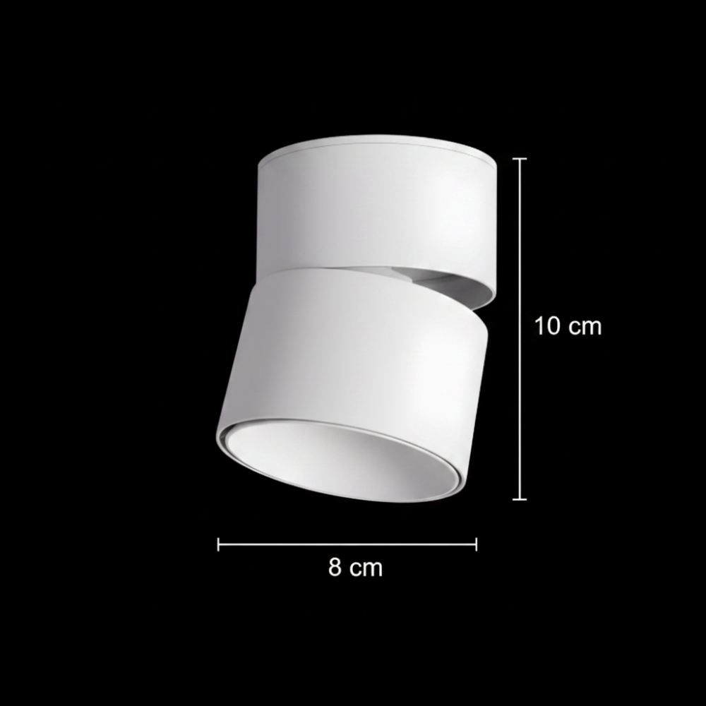 Proiector LED TINNIE, Rotativ, 9W, Lumina Neutra 4000K, Alb [4]