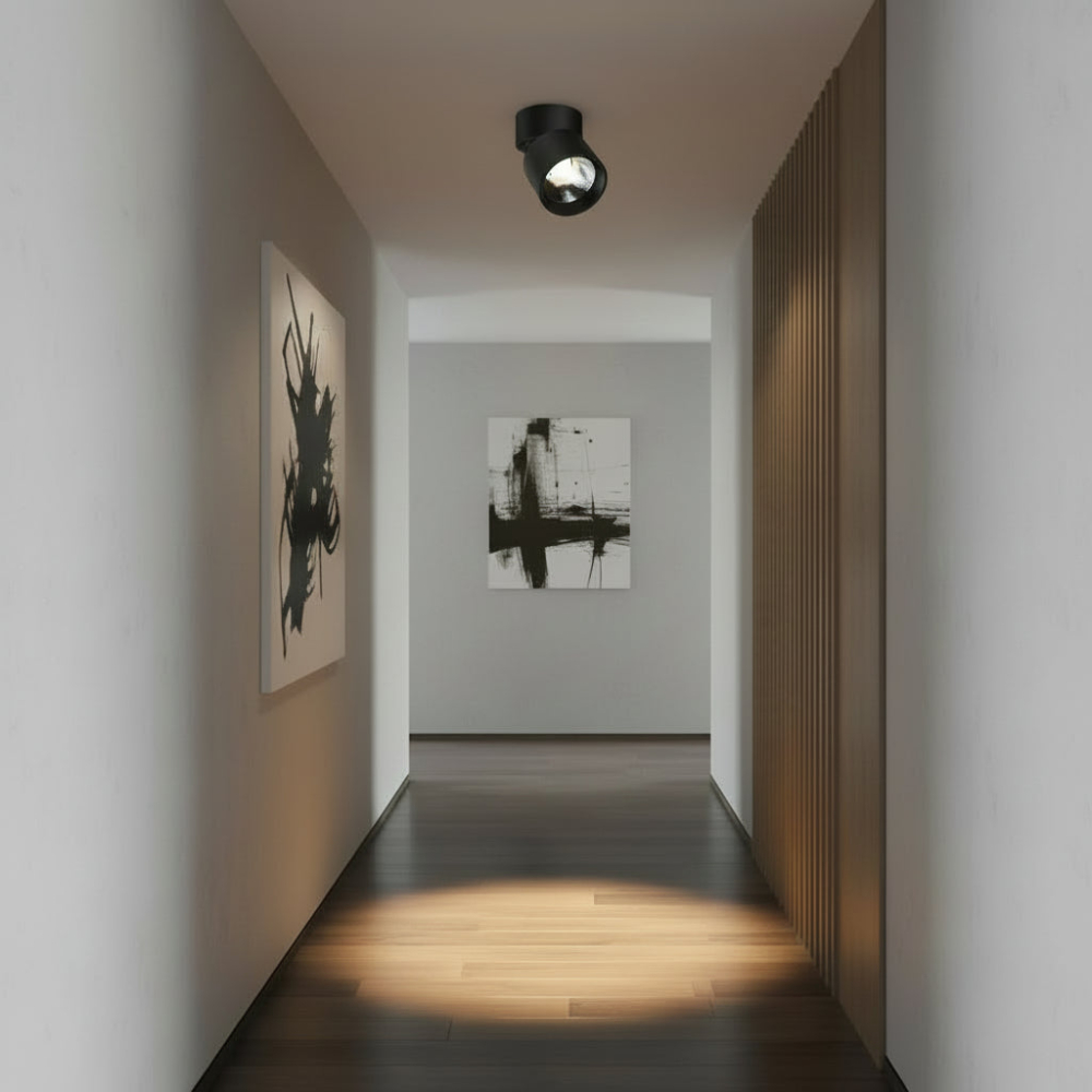 Proiector LED TINNIE, Rotativ, 9W, Lumina Neutra 4000K, Negru [3]