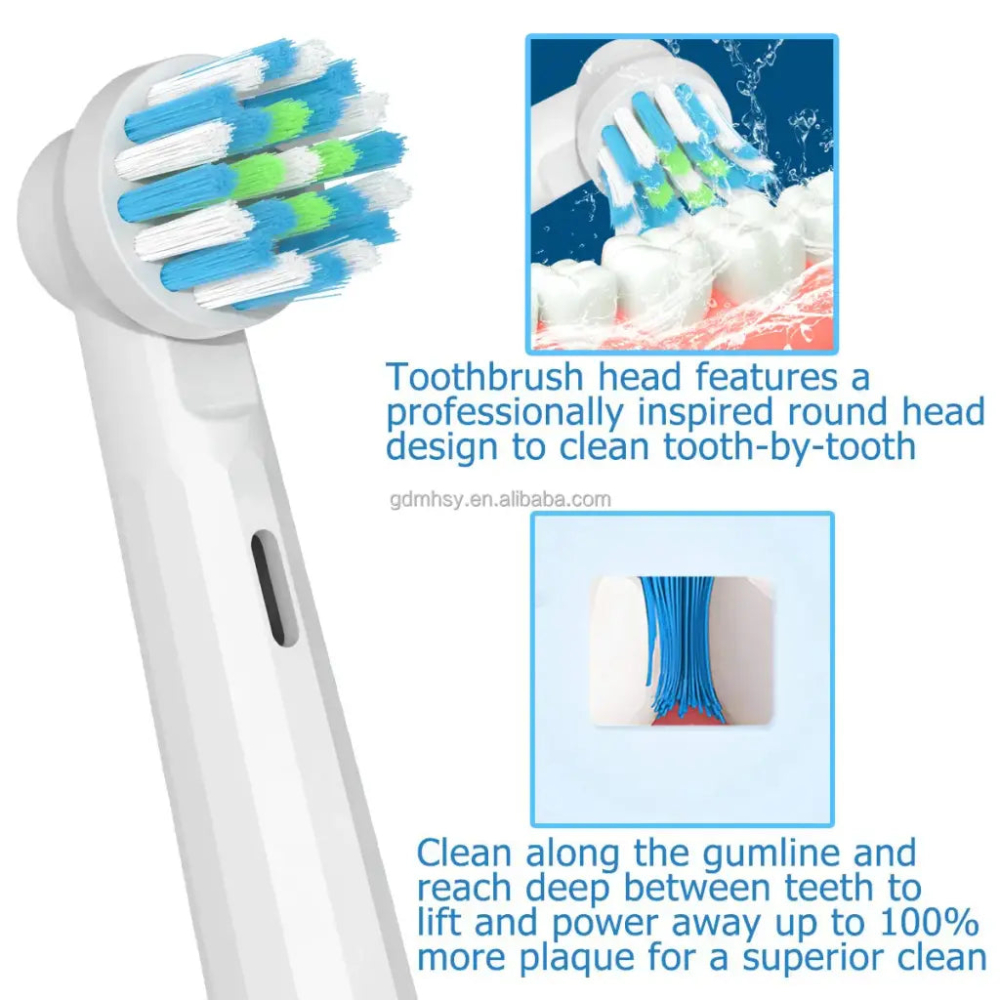 Rezerve periuta de dinti TB-20, compatibil cu Oral-B, Cross Action, 4 buc [2]