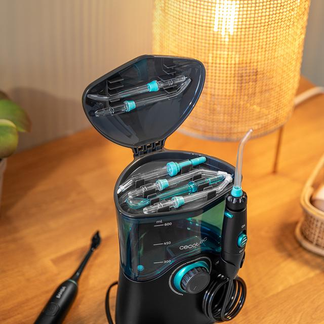 Set Irigator bucal si Perie de dinti Electrica Cecotec ToothCare Jet Clean, 7 capete, 600ml, 10 niveluri, 5 moduri [4]