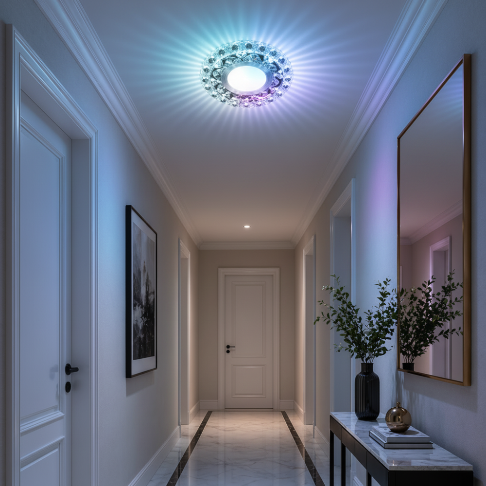 Spot LED ORBITA, 5W, Rotund, Lumina Rece / Calda, Bronz Antichizat, Rasina si Sticla [2]