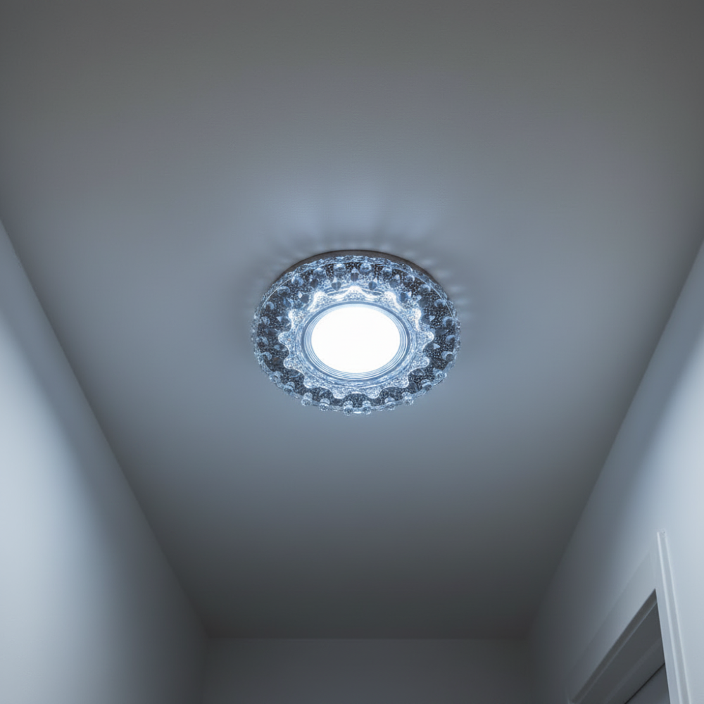 Spot LED ORBITA, 5W, Rotund, Lumina Rece/Calda, Bronz Antichizat, Rasina si Sticla [3]
