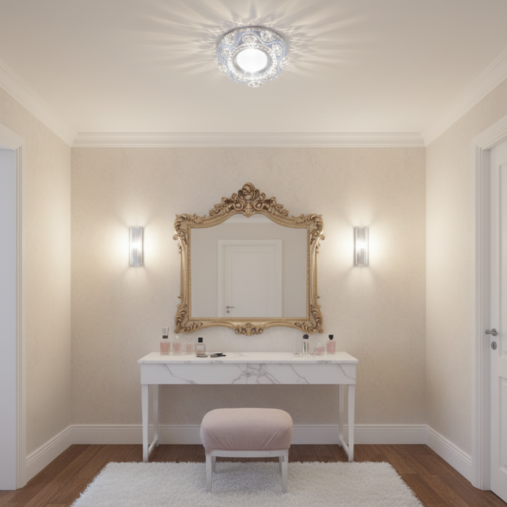 Spot LED ORBITA, 5W, Rotund, Lumina Rece / Calda, Bronz Antichizat, Rasina si Sticla [3]