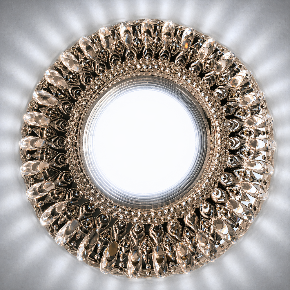 Spot LED ORBITA, 5W, Rotund, Lumina Rece / Calda, Bronz Antichizat, Rasina si Sticla [4]
