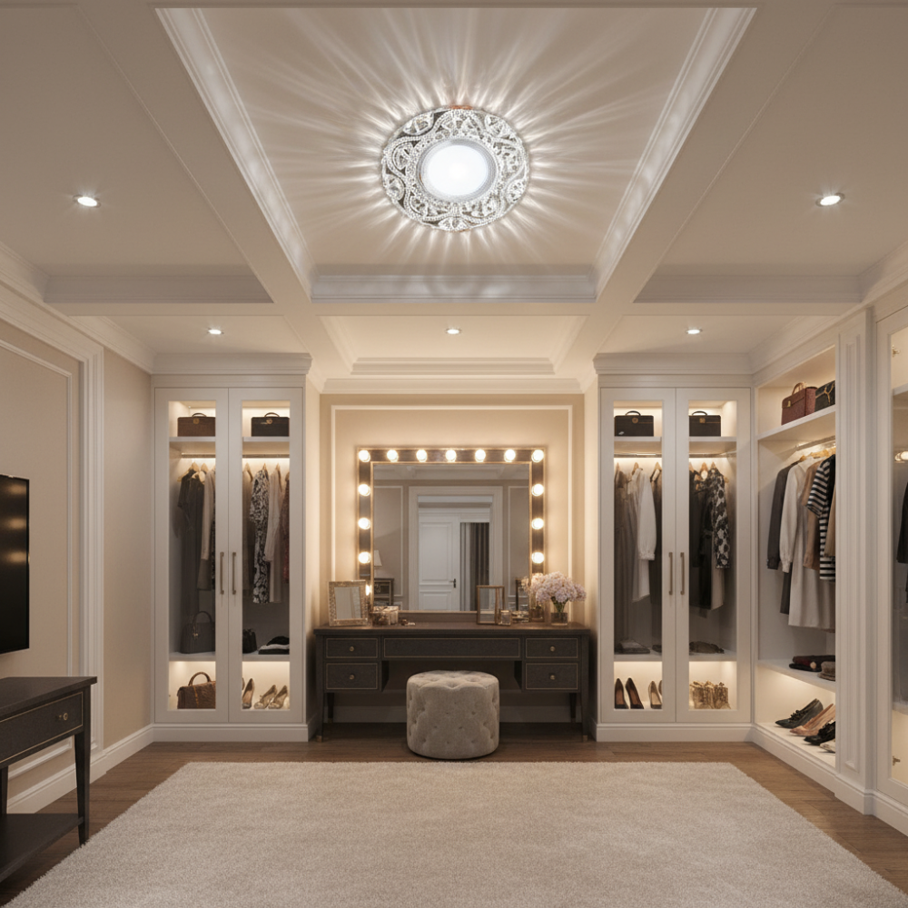 Spot LED ORBITA, 5W, Rotund, Lumina Rece + RGB, Alb, Rasina si Sticla [3]