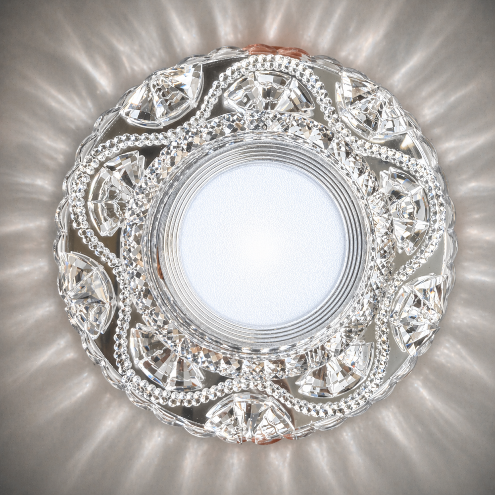 Spot LED ORBITA, 5W, Rotund, Lumina Rece + RGB, Alb, Rasina si Sticla [4]