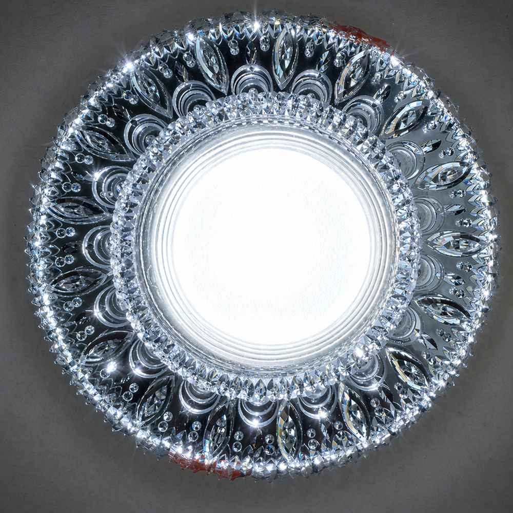 Spot LED ORBITA, 5W, Rotund, Lumina Rece + RGB, Alb, Rasina si Sticla [4]