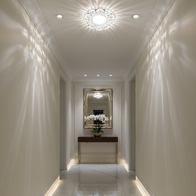 Spot LED ORBITA, 5W, Rotund, Lumina Rece + RGB, Alb, Rasina si Sticla [2]