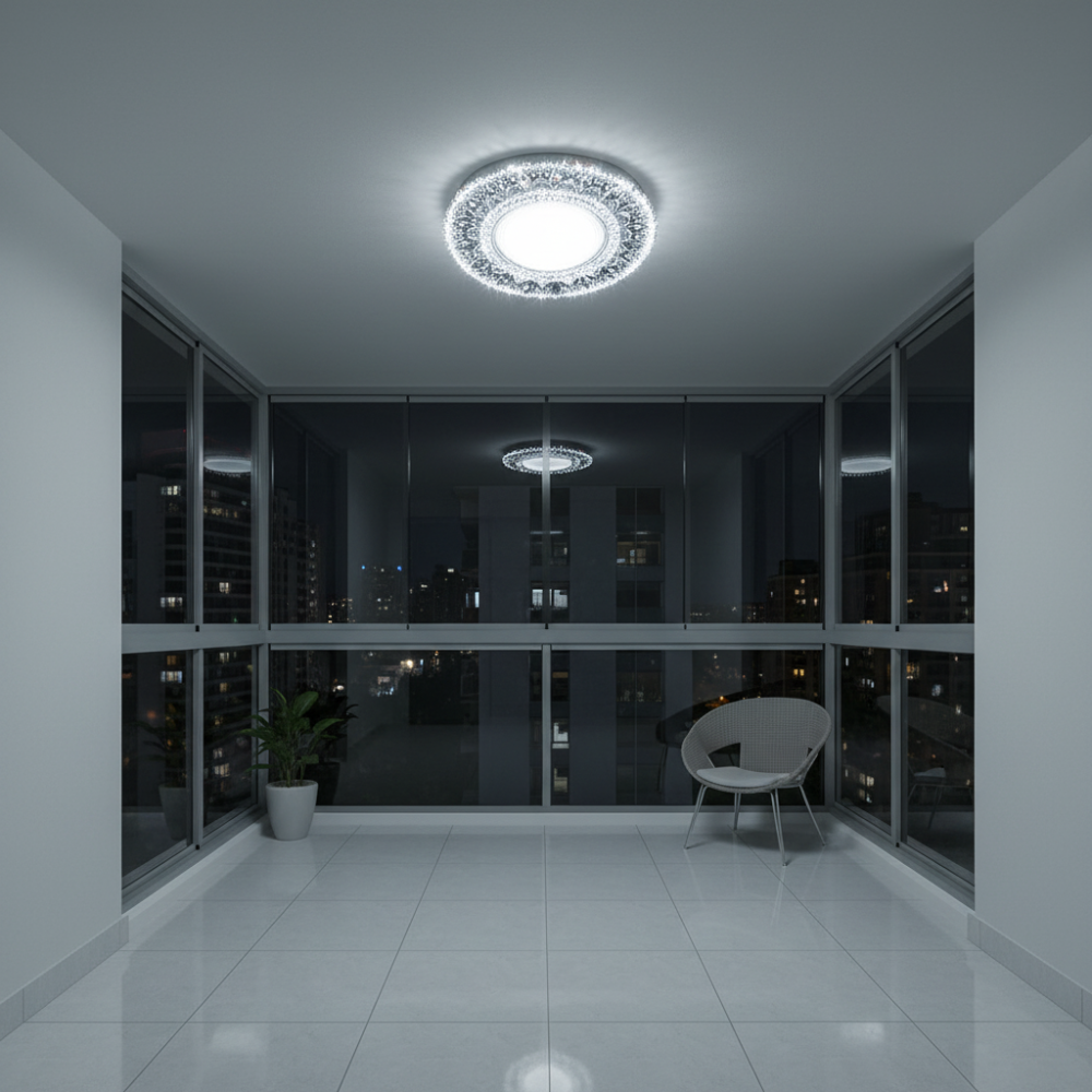 Spot LED ORBITA, 5W, Rotund, Lumina Rece + RGB, Alb, Rasina si Sticla [2]