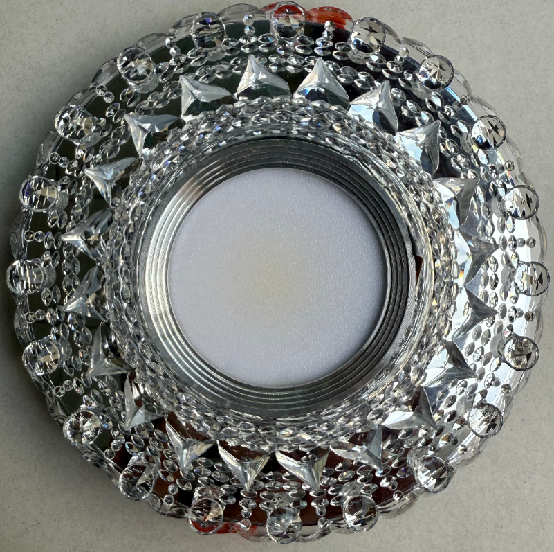 Spot LED ORBITA, 5W, Rotund, Lumina Rece + RGB, Alb, Rasina si Sticla [4]
