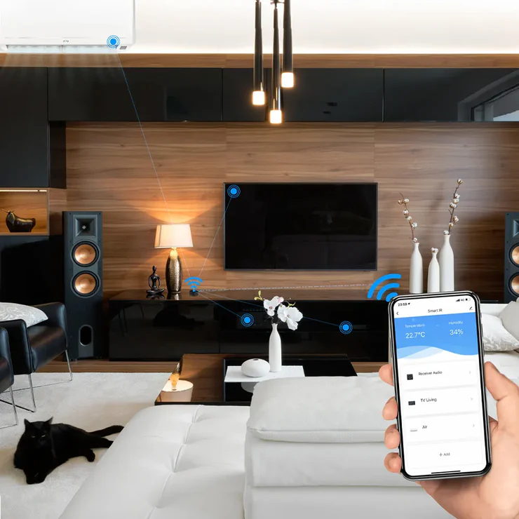 Telecomanda WiFI IR Tellur Smart, senzor temperatura si umiditate, USB C, Negru [4]