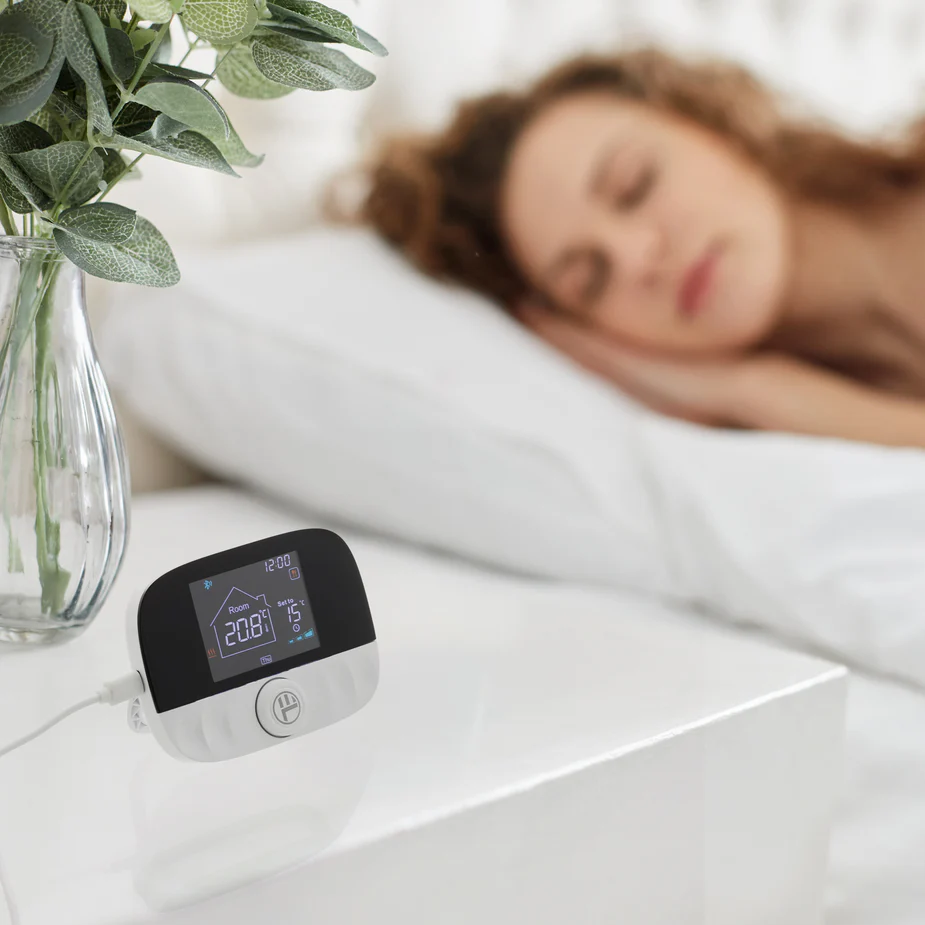 Termostat de ambient smart pentru centrala Tellur Smart, TSH02, Wi-Fi, ecran LCD, Negru [4]