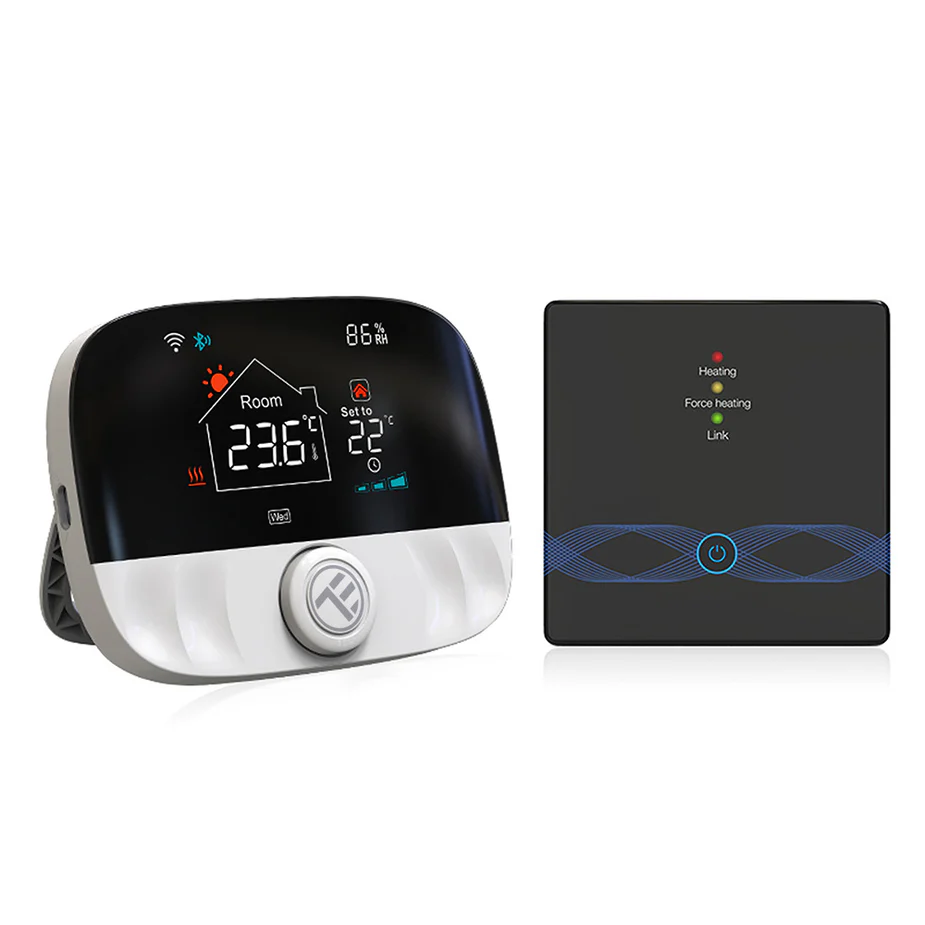 Termostat de ambient smart pentru centrala Tellur Smart, TSH02, Wi-Fi, ecran LCD, Negru [2]