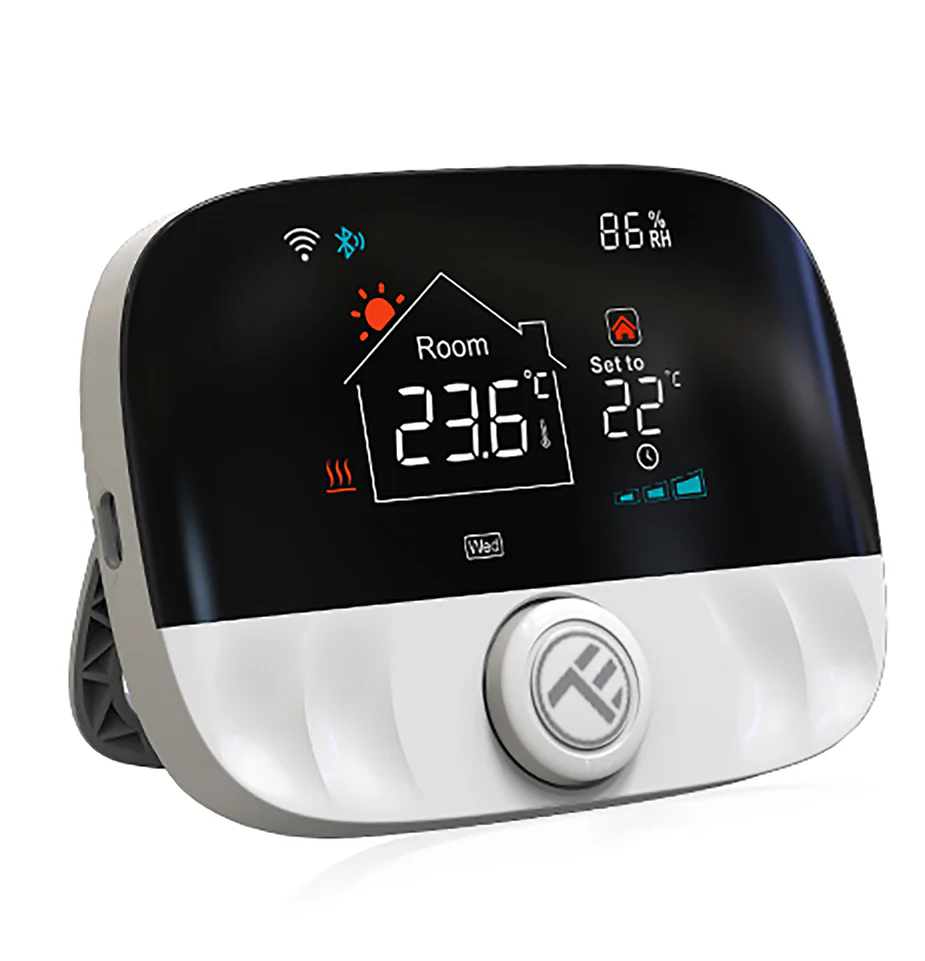 Termostat de ambient smart pentru centrala Tellur Smart, TSH02, Wi-Fi, ecran LCD, Negru [1]