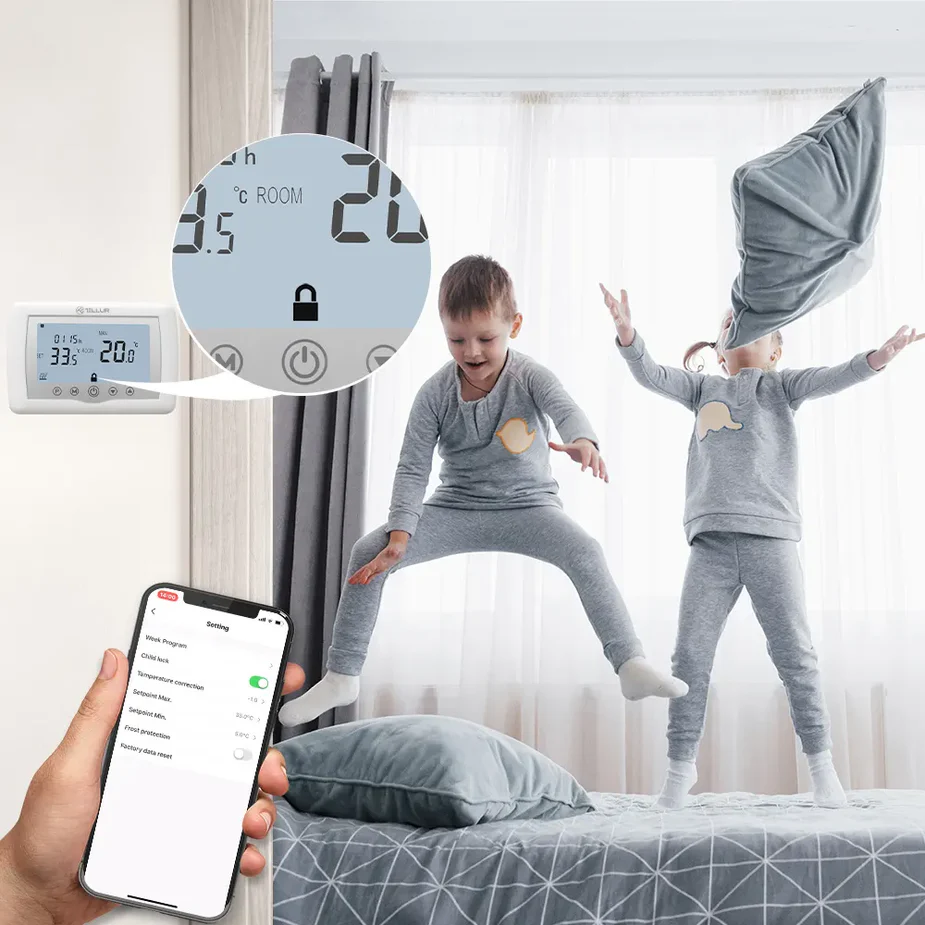 Termostat Smart Tellur WiFi, pentru centrala cu Gaz, Universal, Aplicatie [5]