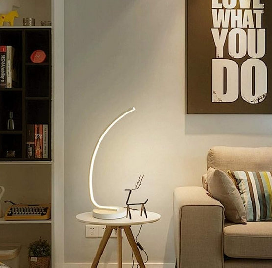 Veioza LED Nemesis, 14W, Lumina Rece/Calda/Neutra, Metal si Acril, Alb [4]