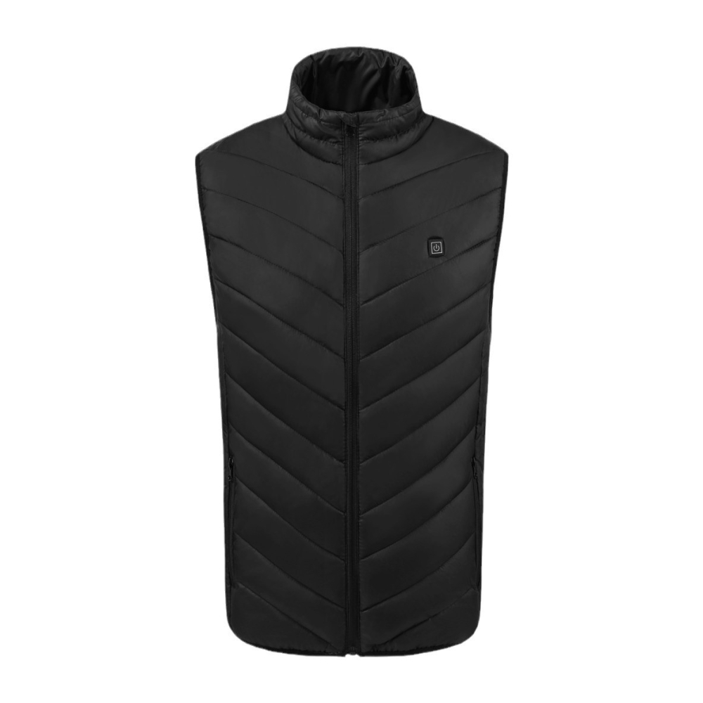 Vesta inteligenta incalzita, Flippy, unisex, 2 zone de incalzire, umplutura bumbac, 3 trepte de temperatura, incarcare usb, negru [4]