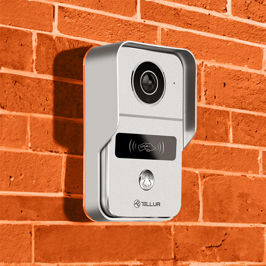 Video interfon WiFi Tellur Smart, 1080P, Functie deschidere, Sonerie de interior, gri [4]