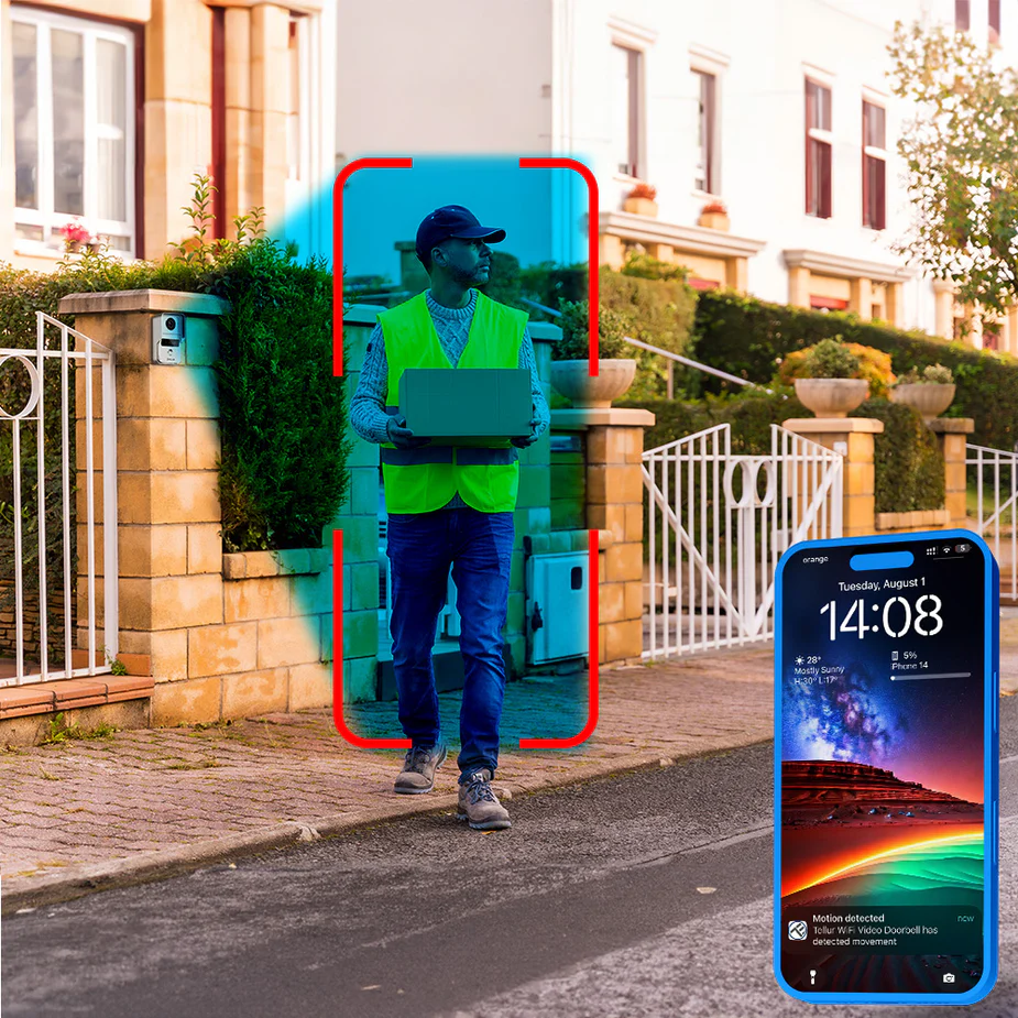 Video interfon WiFi Tellur Smart, 1080P, Functie deschidere, Sonerie de interior, gri [5]