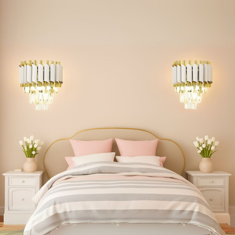 Aplica Candelabru Cristal VERSAILLES Piccolo, 2xE14, Alb [1]