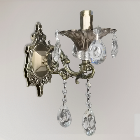 Iluminat Smart Home - Aplica Cristal SANSSOUCI Picollo, 1xE14, Alama Antichizata