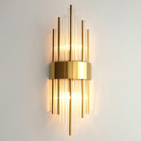 Aplica de Perete, Flippy, pentru Interior, din Otel Inoxidabil si Sticla, 40 x 16 cm, LED, Auriu [7]