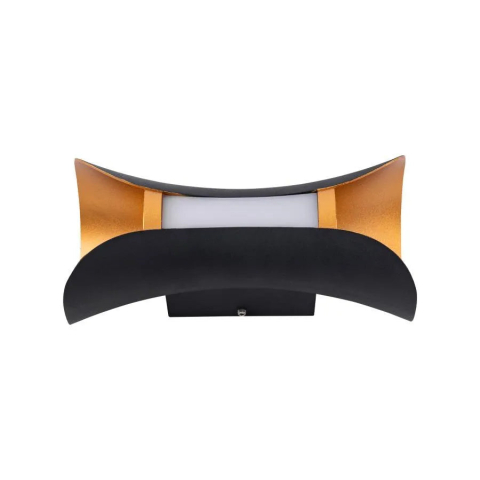 Aplica Exterior Ucrus, 12W, Negru cu Auriu, 3000K [1]