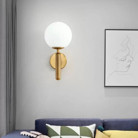 Iluminat Smart Home - Aplica Journee 1x E27 Alb Auriu