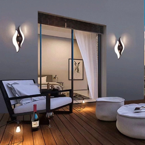 Produse Alessandro - Aplica LED AX215, Exterior / Interior, 2 Surse, 12W, Negru, 3000K