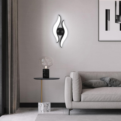 Aplica LED AX215, Exterior / Interior, 2 Surse, 12W, Negru, 3000K [2]