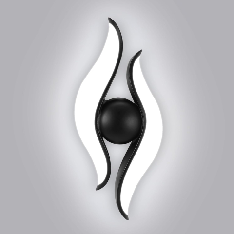 Aplica LED AX215, Exterior / Interior, 2 Surse, 12W, Negru, 3000K [3]