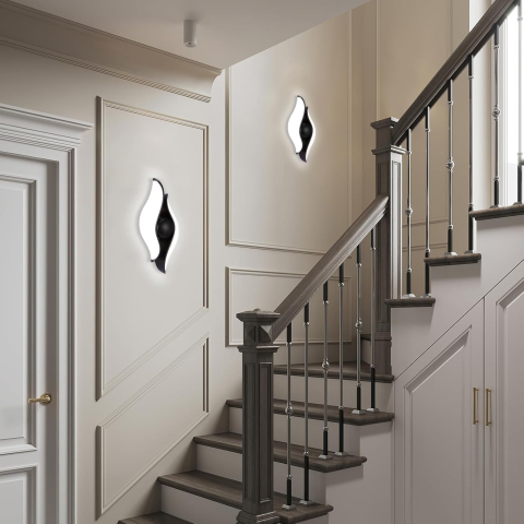 Aplica LED AX215, Exterior / Interior, 2 Surse, 12W, Negru, 3000K [1]