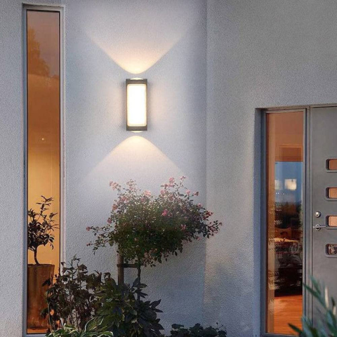 Aplica LED AX217 de Exterior si Interior, 2 Surse x 10W, Metalic, Negru, 3000K [1]