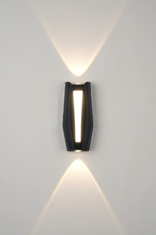 Produse Alessandro - Aplica LED AX218 de Exterior si Interior, 2 Surse x 8W, Metalic, Negru, 3000K