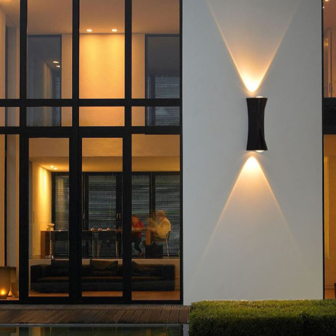 Produse Alessandro - Aplica LED AX220 de Exterior si Interior, 2 Surse x 10W, Metalic, Negru, 3000K