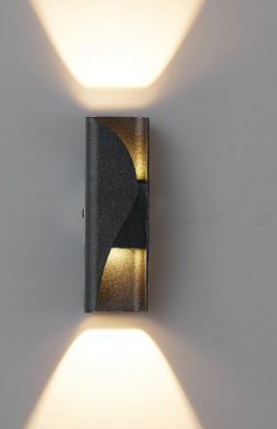 Produse Alessandro - Aplica LED AX221 de Exterior si Interior, 2 Surse x 6W, Metalic, Negru, 3000K