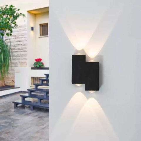 Produse Alessandro - Aplica LED AX232, Exterior, 4 Surse, 4W, Negru, 3000K