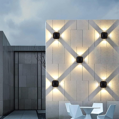 Aplica LED AX240, Exterior, 4 Surse, 4W, Negru, 3000K [2]