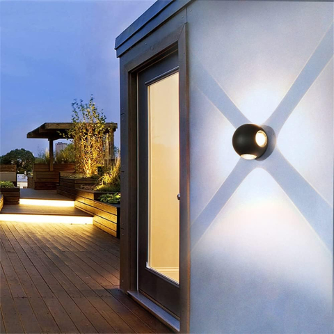 Produse Alessandro - Aplica LED AX240, Exterior, 4 Surse, 4W, Negru, 3000K