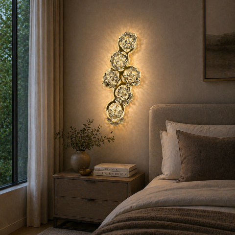 Aplica LED Cristal Decorativa BLOSSOM Lumina Rece/Neutra/Calda Auriu [2]