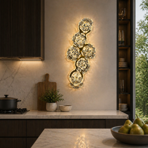 Aplica LED Cristal Decorativa BLOSSOM Lumina Rece/Neutra/Calda Auriu [1]