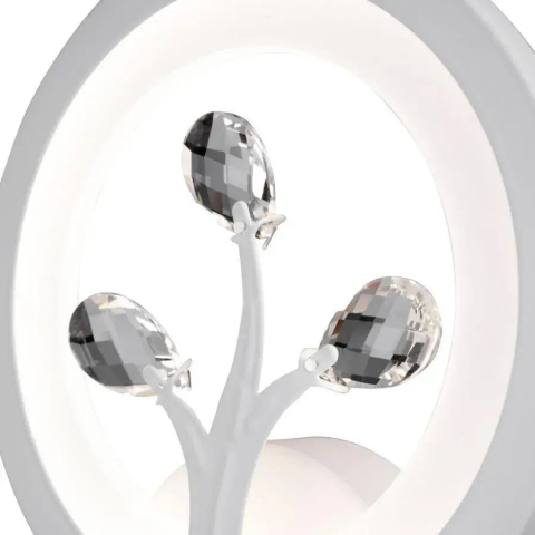 Aplica LED DAISY, 13W, Lumina Rece/Calda/Neutra, Alb cu Cristal [3]